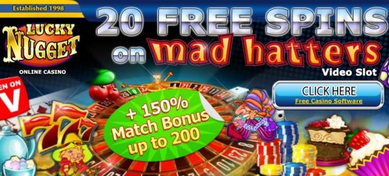 Free spins gratis hos Lucky Nugget!