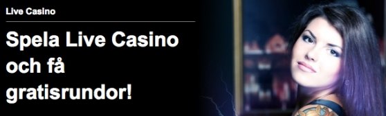 Få free spins hos Betsafe genom att spela i deras live casino.