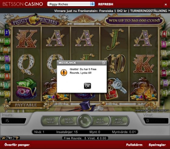 Gratis free spins hos Betsson idag den 12 maj!