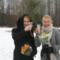 Två glada om än något frusna projektledare :-) 