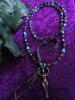 Mässings Gudinna med mässingspärlor, Lapis Lazuli, Turkos, Labradorit, indianska crowbeads, renskinn 800:-