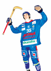 Såhär spontant och naturligt kunde Wiström lyfta armarna innan axelskadan.