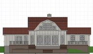 Fasadritning - glasveranda