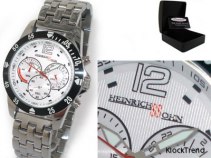 Heinrichssohn Helsingfors svart-vitt HS1005W Herrklocka