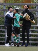 Ferdi Ismaili, f d Sidsjö-Böle, gjorde två mål för Östavall i 3-1-segern mot Ljustorp.