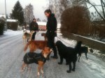 Jenny-Maria på promenad