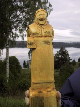 Gumma med svampkorg