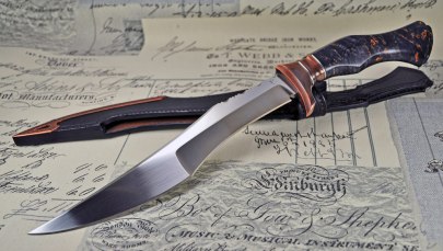 Storm - RWL34 steel with copper and Birchburl handle.