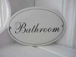 Plåtskylt Bathroom