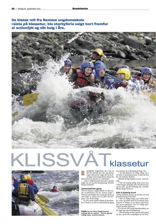 Namsdalsavisa, september 2010