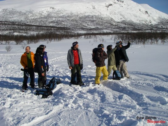Heliski på Risfjäll med min gamla geografi-"majje" Sven Björkman, vintern 07/08