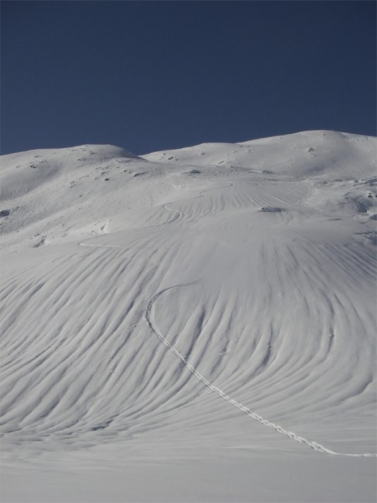 Dagens första åk ner i dalen